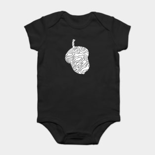 Abstract Wavy Acorn Art - Nature Line Art Baby Bodysuit